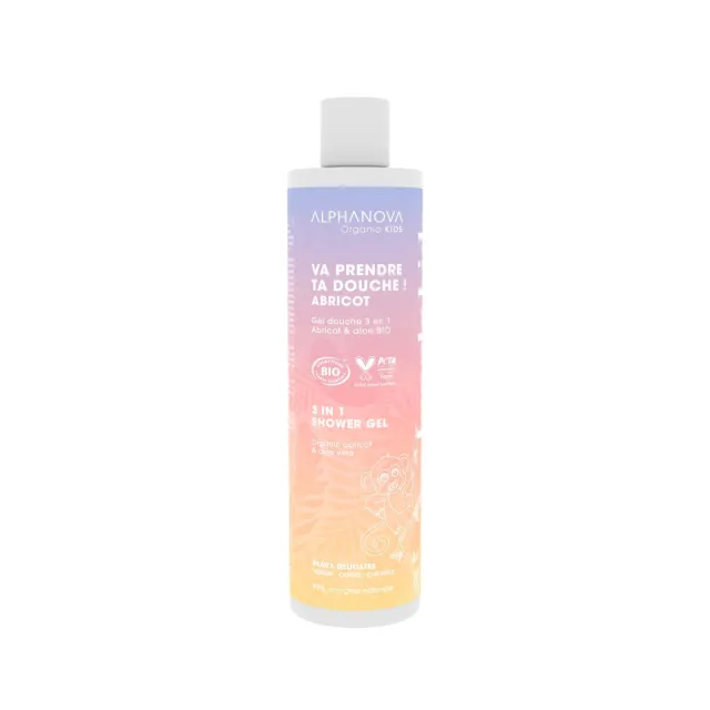 Gel lavant 3 en 1 Va prendre ta douche ! - Abricot - Alphanova Kids