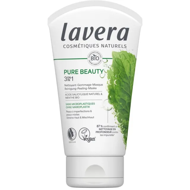 Pure beauty 3en1 nettoyant gommage masque - Lavera