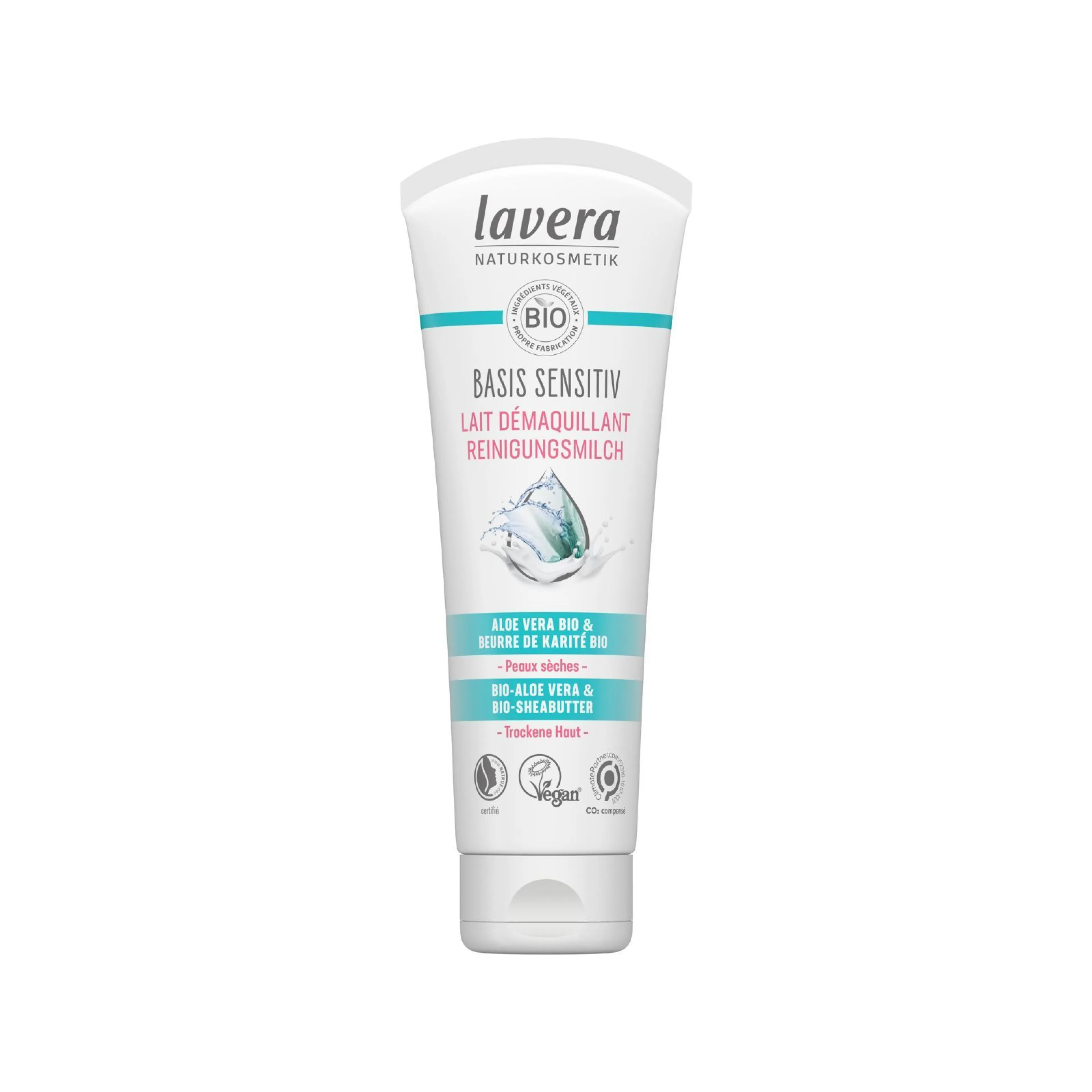 Lait Démaquillant basis sensitiv à l’Aloe Vera bio - Lavera