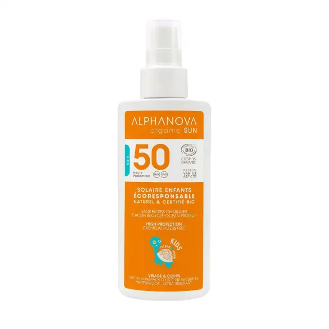Spray solaire enfant SPF50 - Alphanova Organic Sun