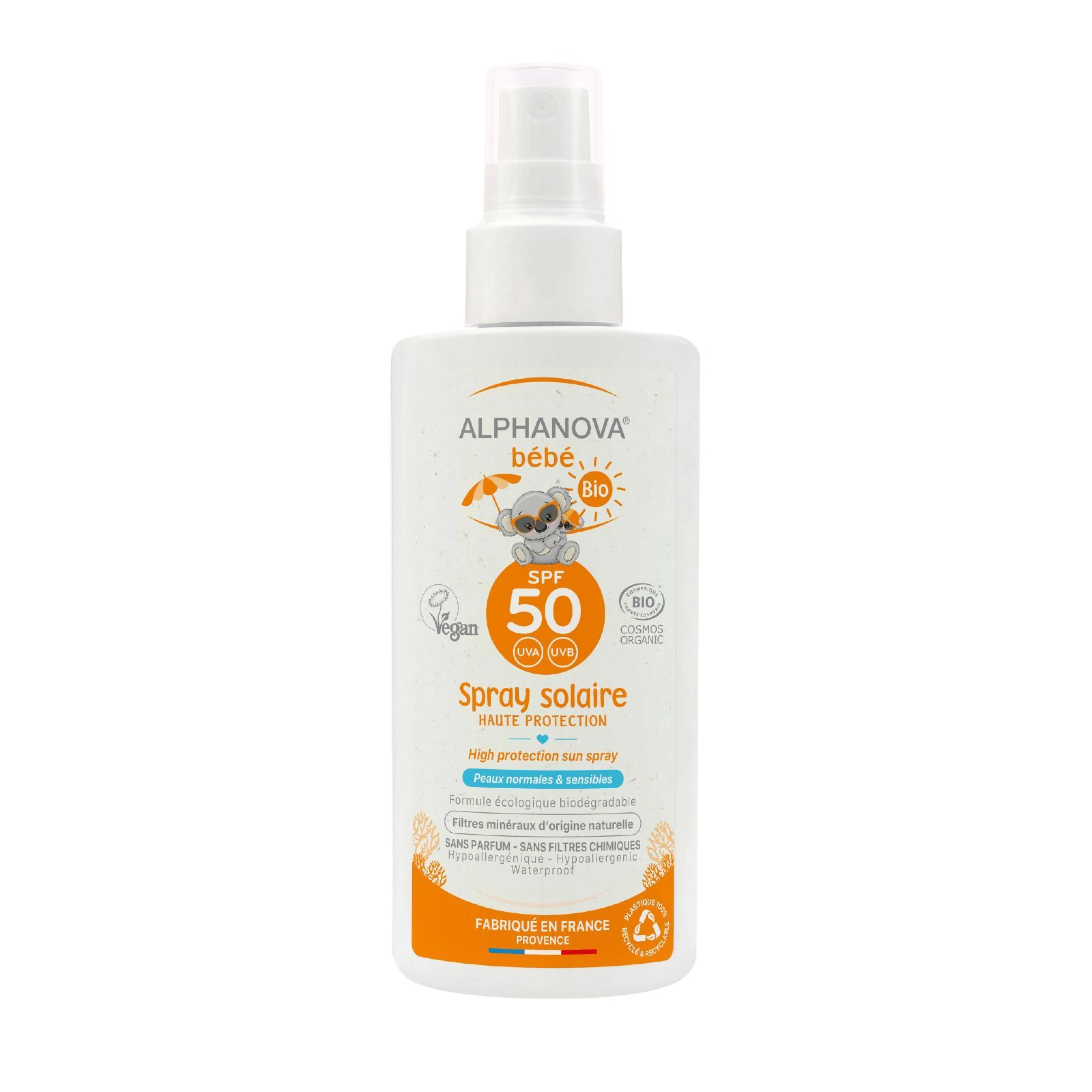 Spray solaire SPF50 - Alphanova Bébé