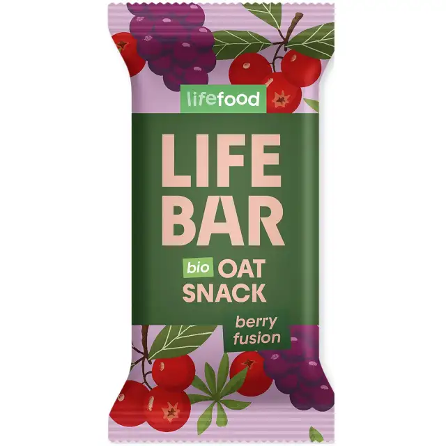 Barre bio à l’avoine et fruits rouges – Lifefood
