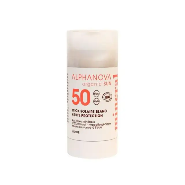 Stick Solaire Blanc Visage SPF50+ – Alphanova Sun - My Wonderful Kids
