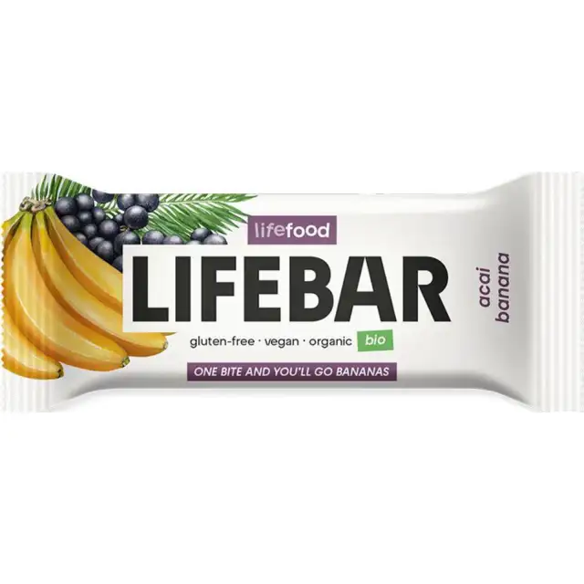 Barre énergétique Banane - Acai - Bio - 40g - Lifefood