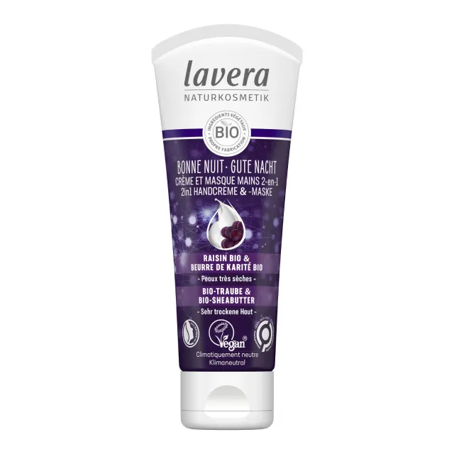 Crème et masque de nuit pour les mains Bio Bonne Nuit - Lavera