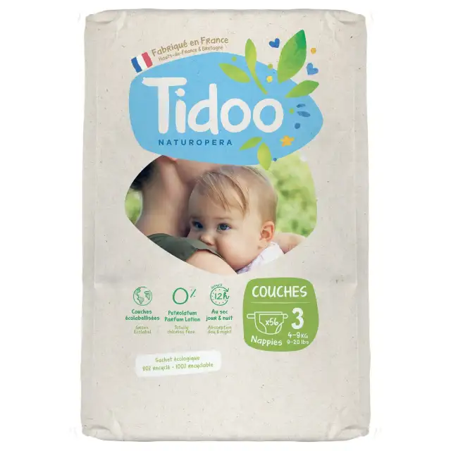 Couches hypoallergéniques & anti-fuites - Tidoo