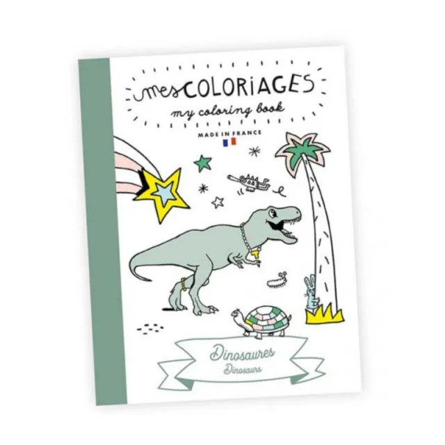 Carnet de coloriage Les dinosaures - Pirouette Cacahouète