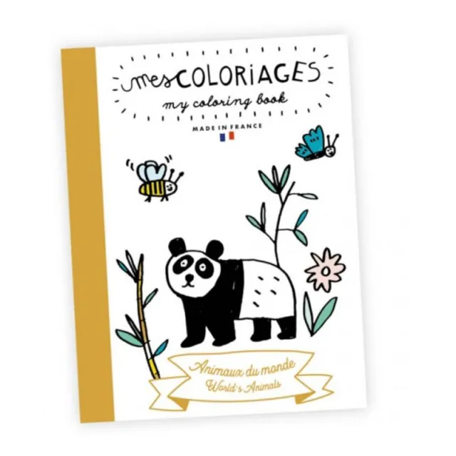 Carnet de coloriage Les animaux du monde - Pirouette Cacahouète