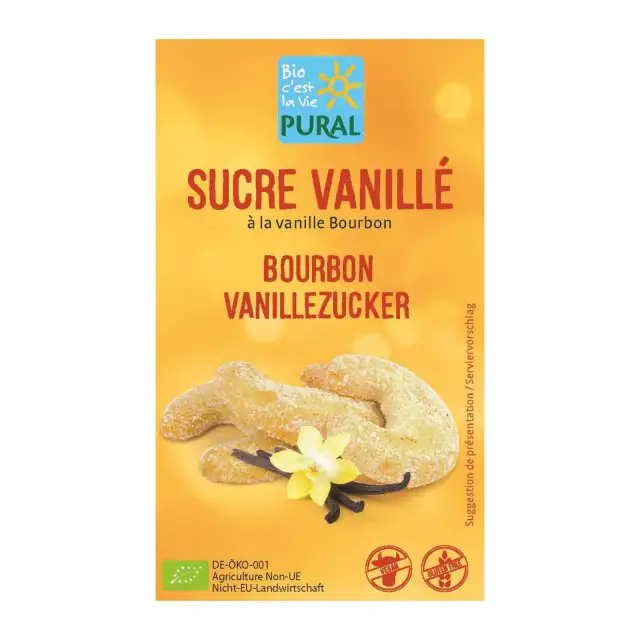 5 Sachets de Sucre Vanillé à la Vanille Bourbon - Pural