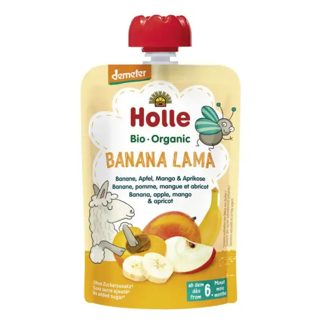 Gourde Banane, Pomme, Mangue & Abricot - Banana Lama - Holle