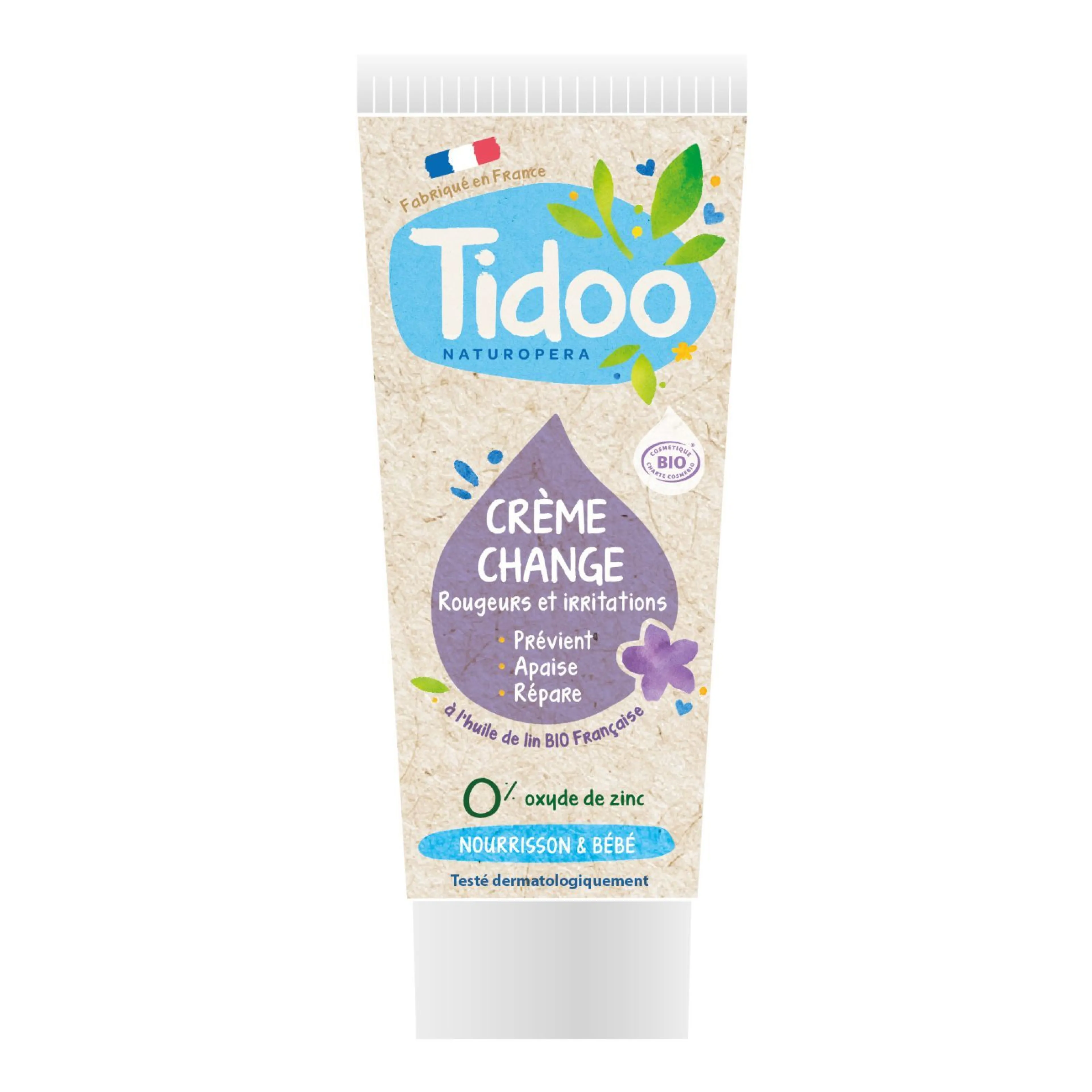Crème de change Bio pour Nourrissons & Bébés Sans parfum - Tidoo