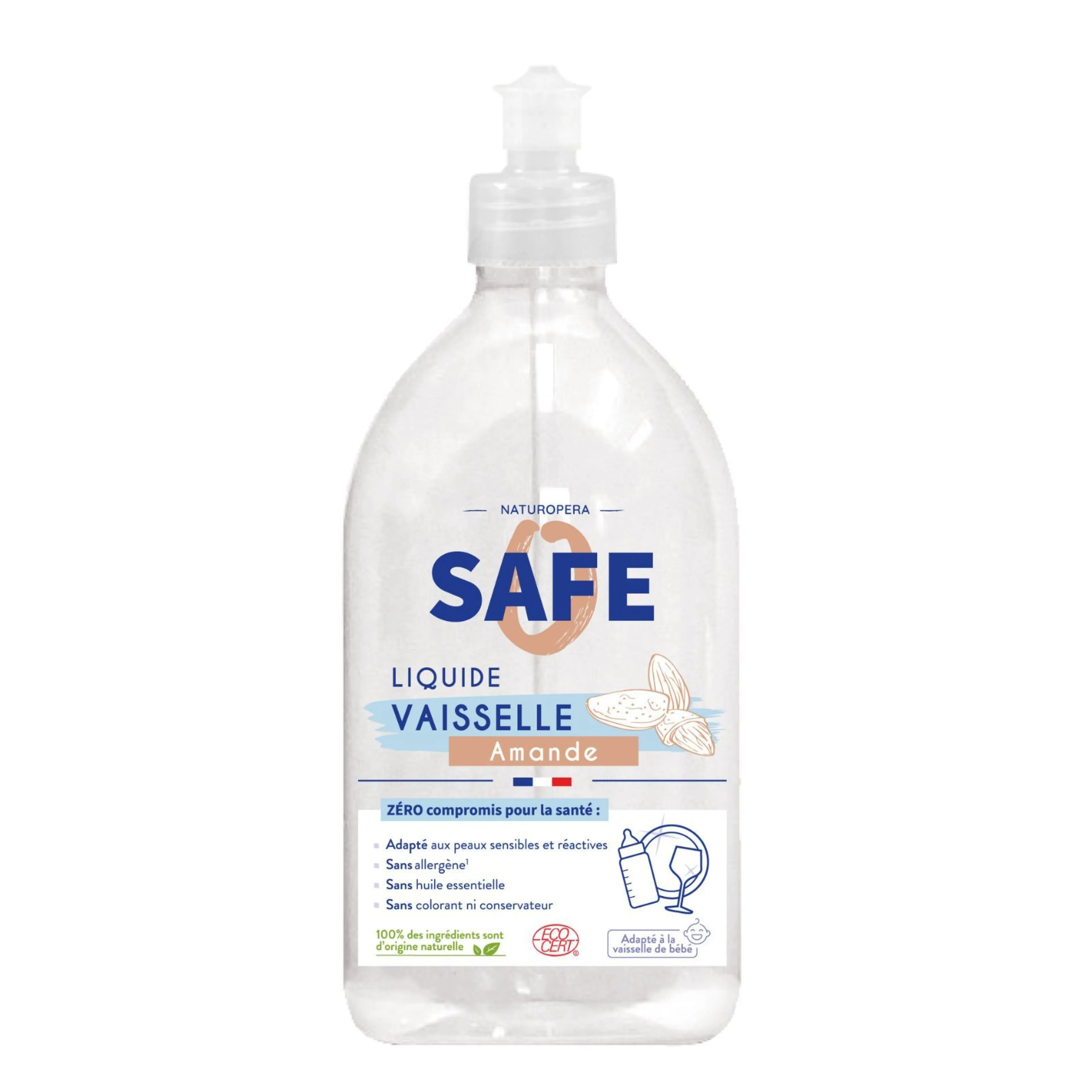 Liquide vaisselle Amande 100% d'Origine Naturelle - SAFE
