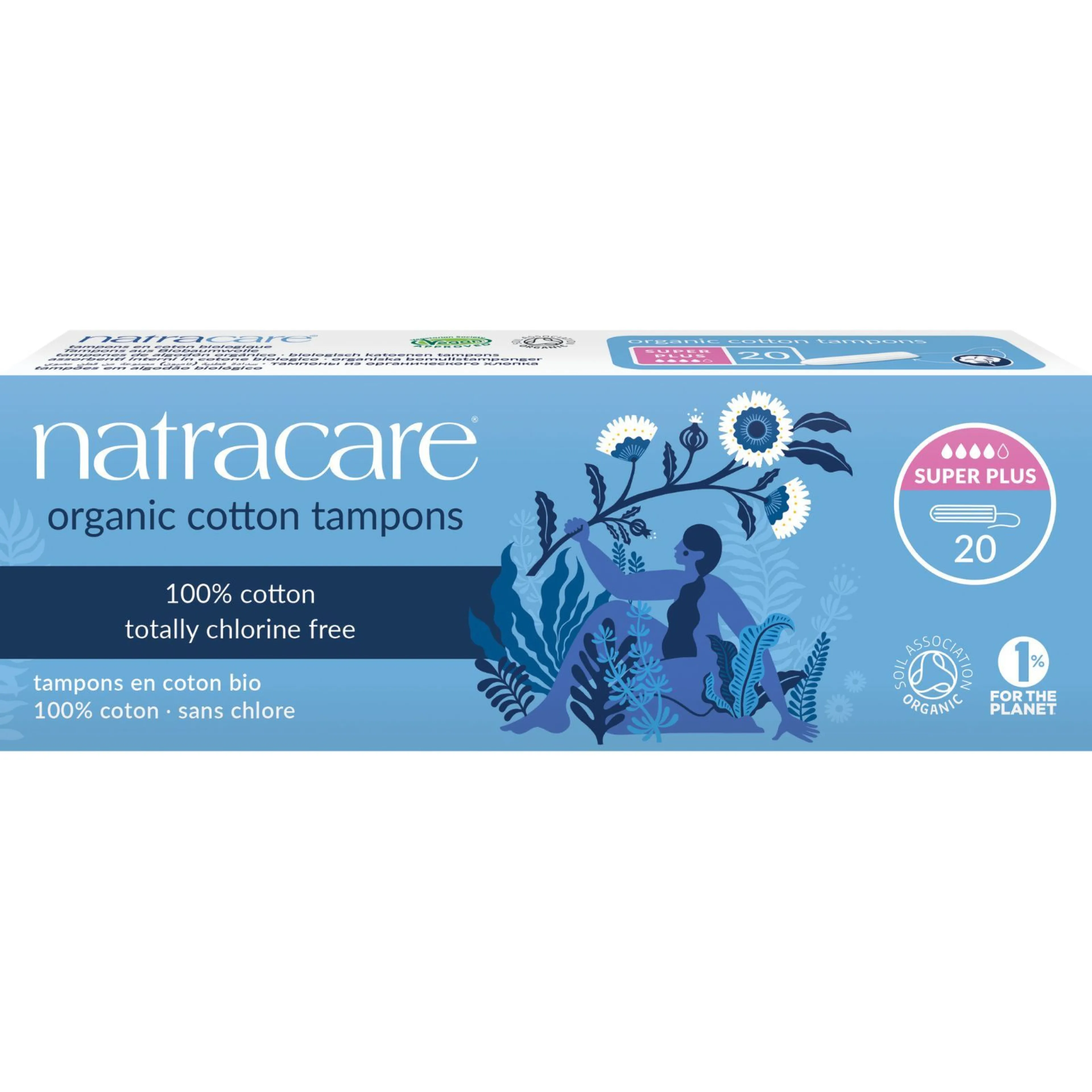 Tampon Super Plus - sans applicateur en coton Bio - Natracare