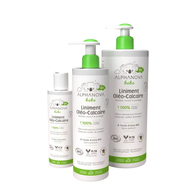 Liniment oléo-calcaire à l'huile d'olive bio - Alphanova Bébé