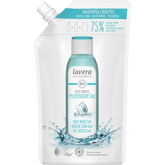Recharge gel douche soin peau & cheveux 2en1 - Basis Sensitiv - Lavera