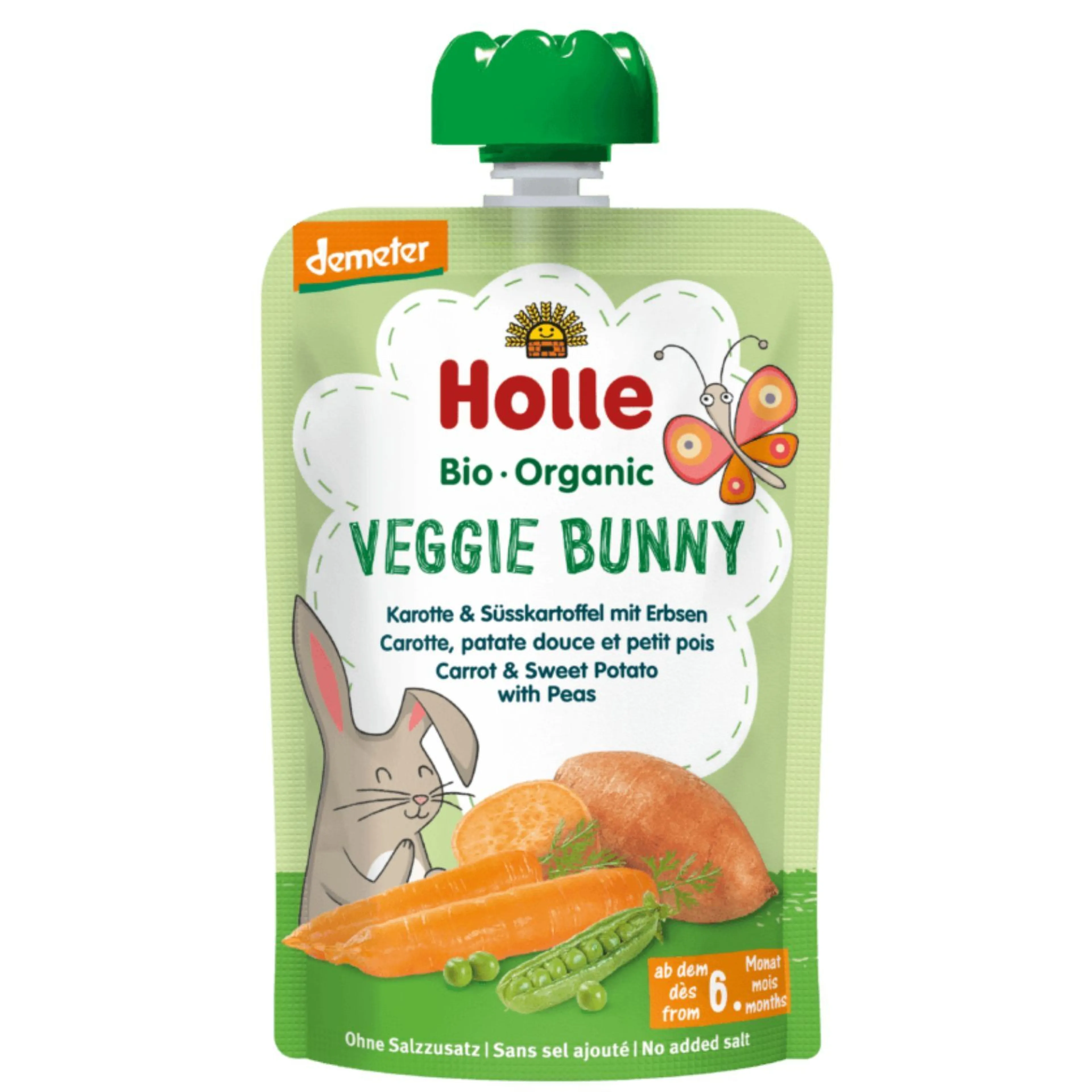 Gourde Veggie Bunny carotte patate douce 100g - Holle