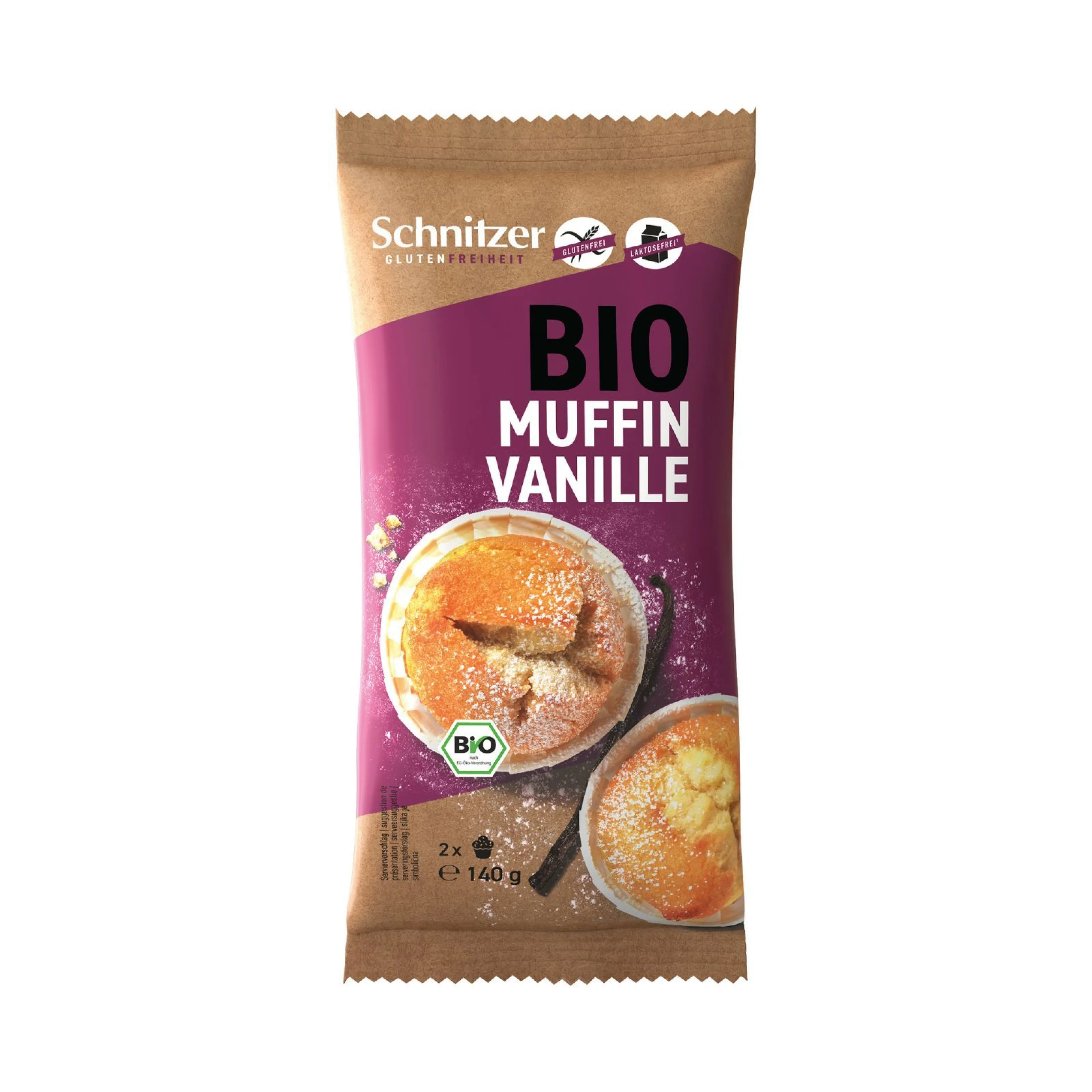 Muffins bio à la vanille sans gluten et sans lactose - Schnitzer