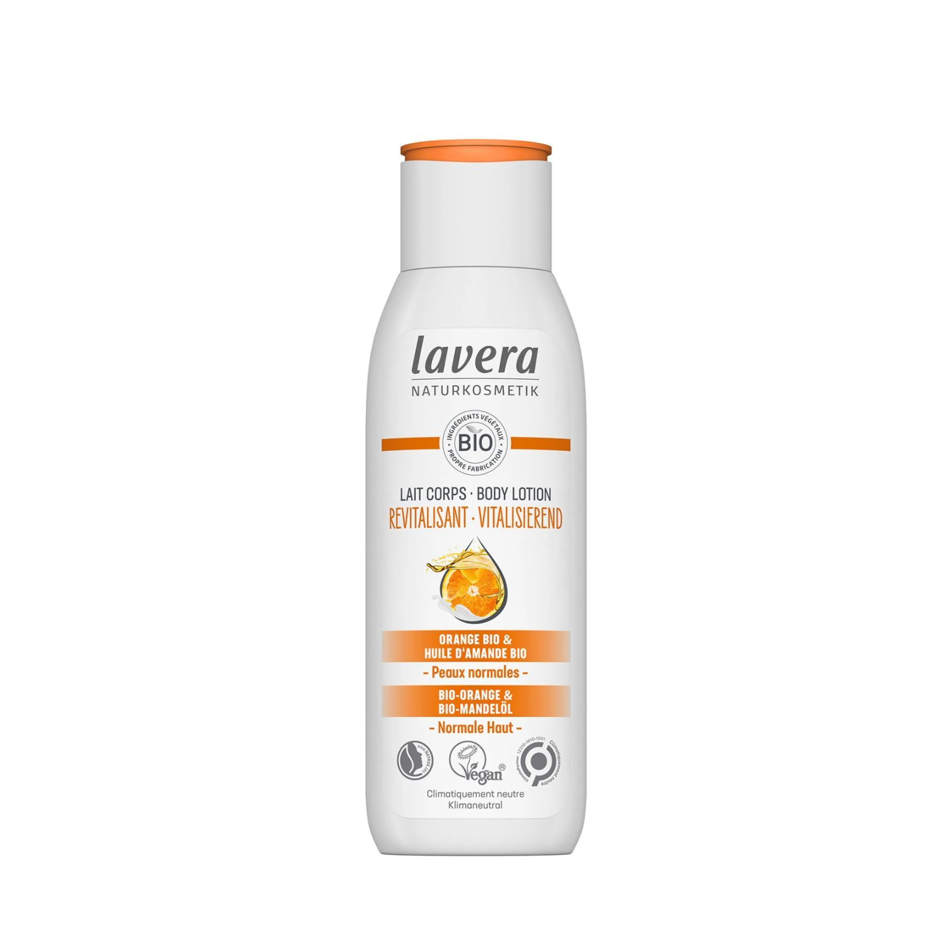 Lait pour le corps revitalisant à l'Orange Bio & Huile d'Amande Bio - Lavera