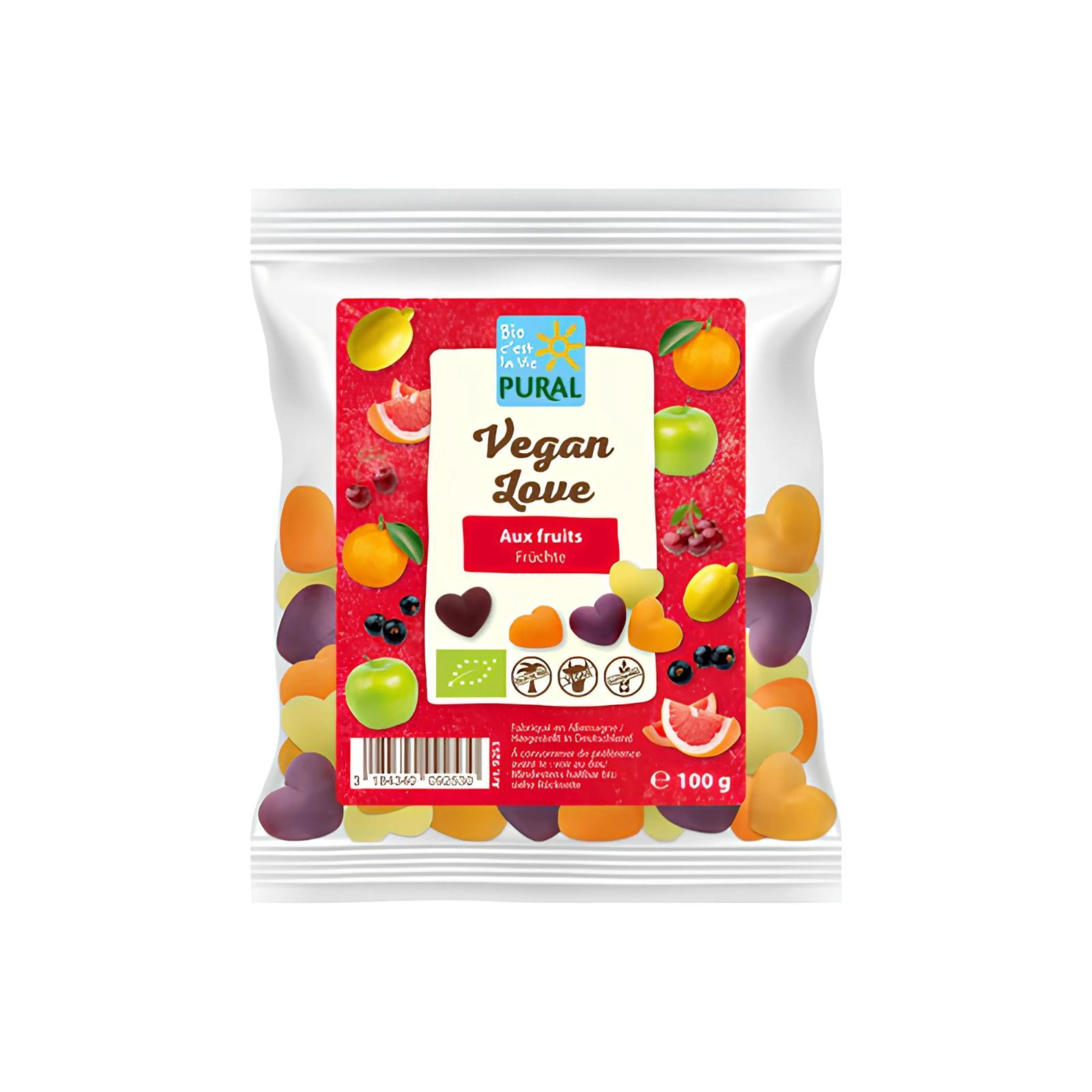 Bonbons aux fruits vegan - Vegan Love - Pural