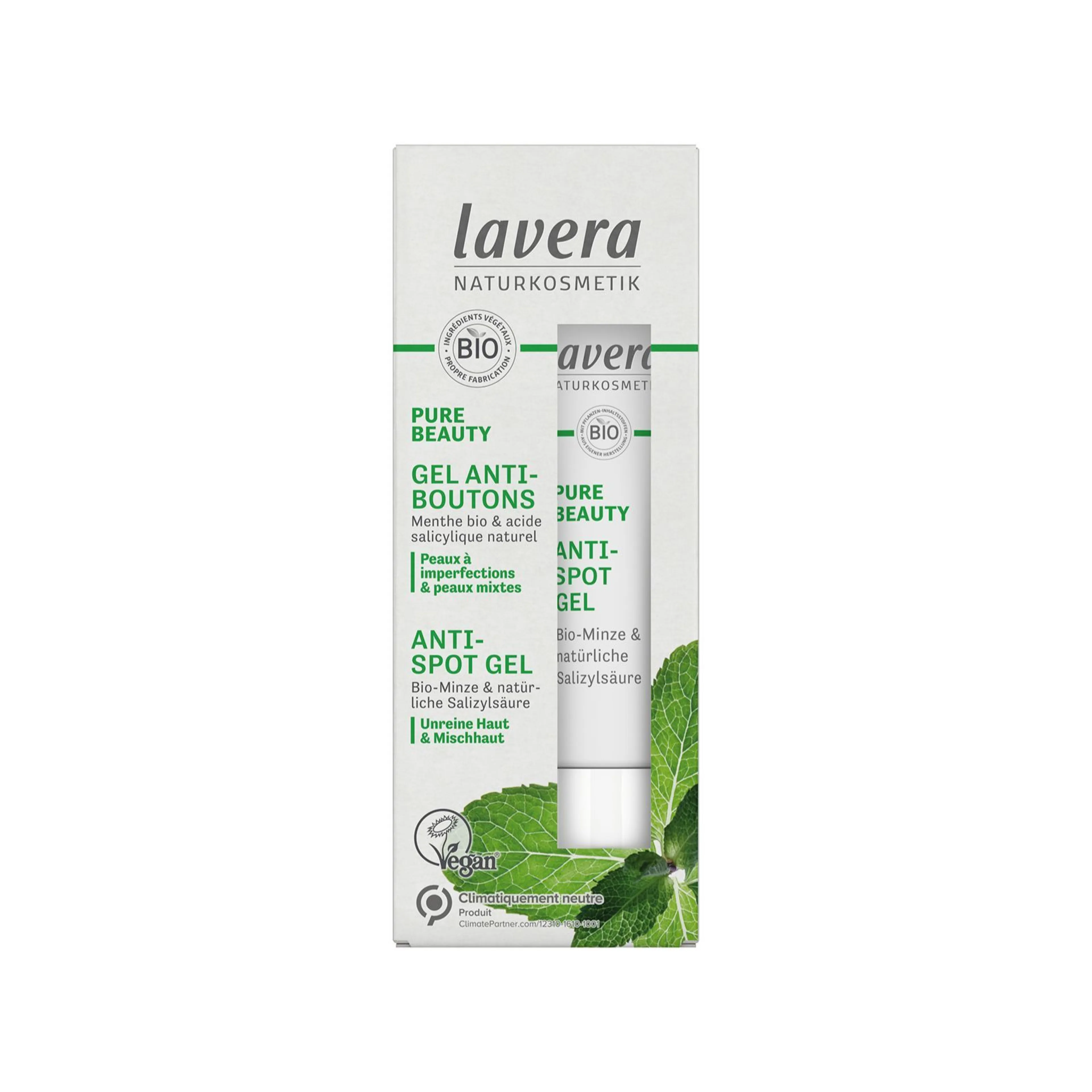 Gel anti-boutons à la menthe bio et à l'acide salicylique - Lavera