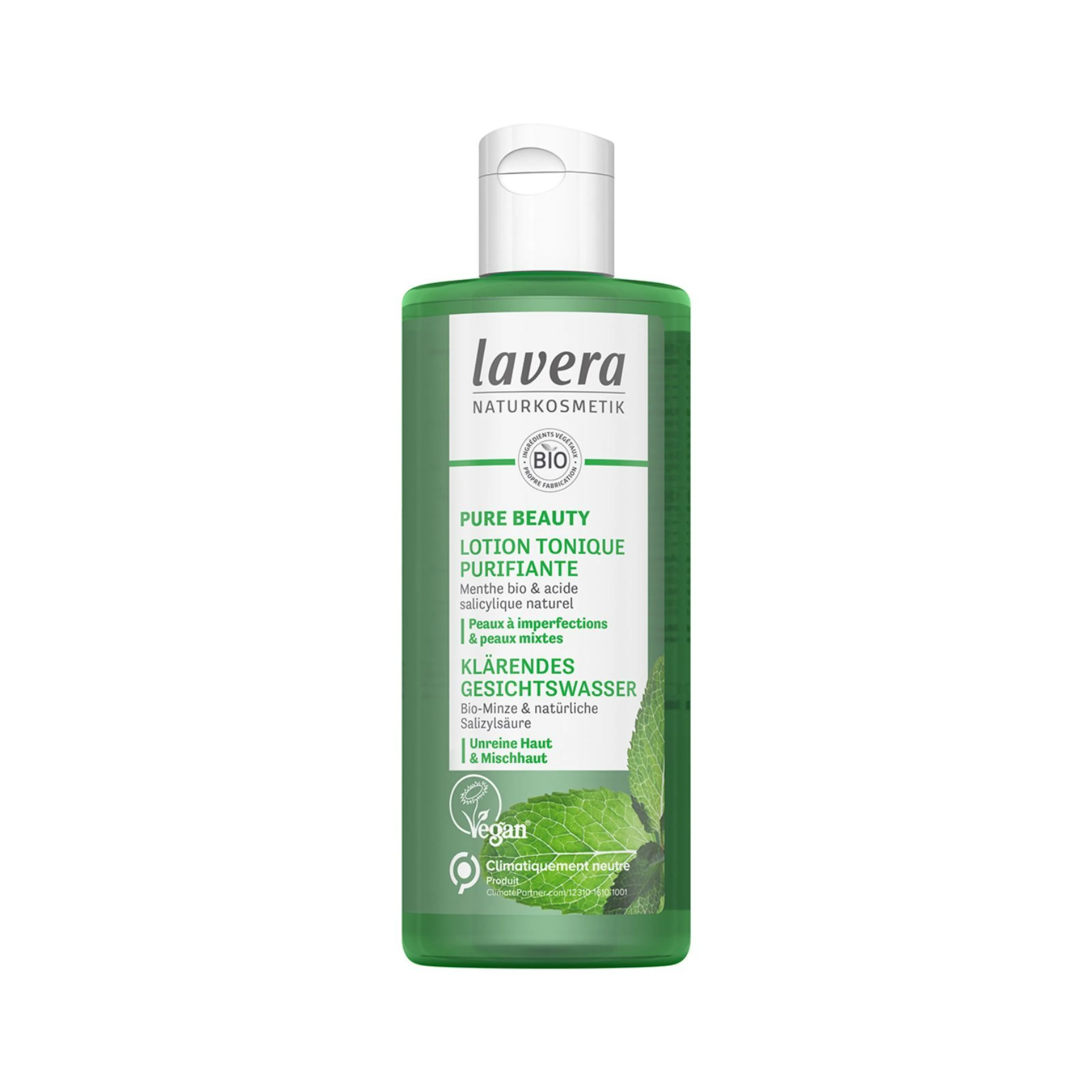 Lotion tonique purifiante à la menthe bio et à l'acide salicylique - Lavera