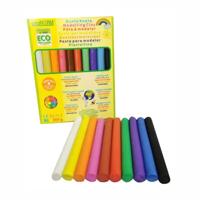 Pâte à modeler naturelle 10 couleurs - Ökonorm