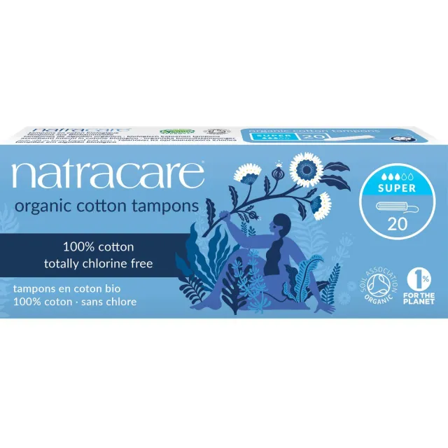 Tampon Super - sans applicateur en coton bio - Natracare