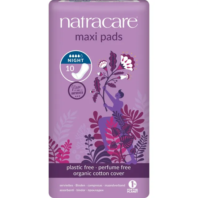 Serviettes naturelles maxi nuit - Natracare