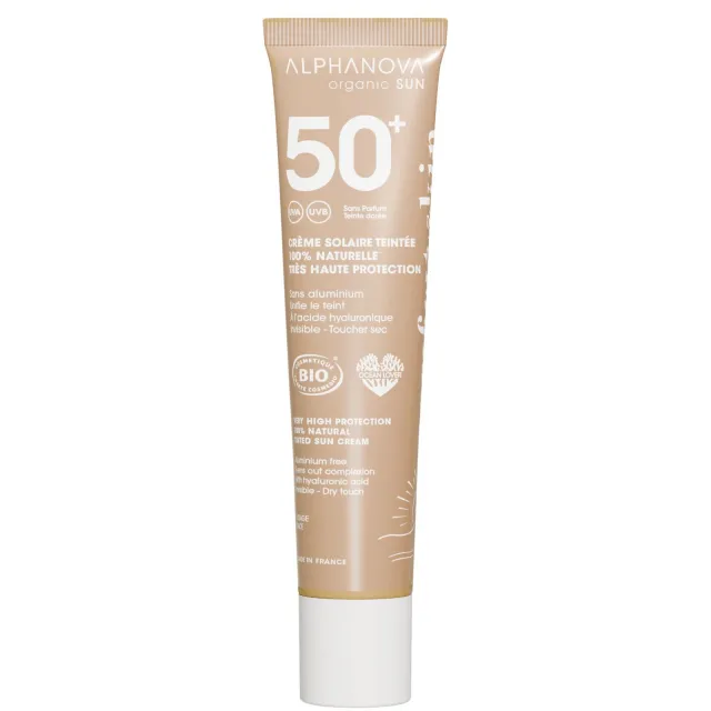 Crème solaire teintée Dorée SPF 50 - Alphanova