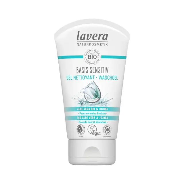 Gel nettoyant visage - Peaux normales et mixtes - Lavera