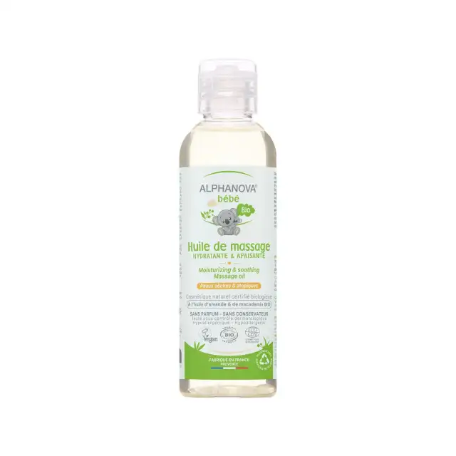 Huile de massage bébé bio - Alphanova bébé